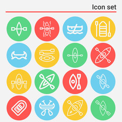16 pack of taft  lineal web icons set