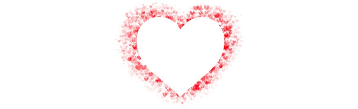 Abstract Backgrounds white hart with copy space , isolated on white background in valentine 's day