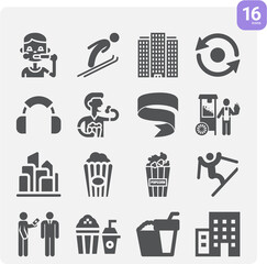 Simple set of transparency related filled icons.