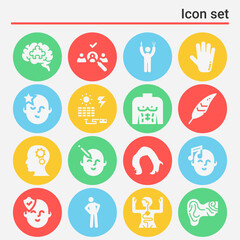 16 pack of living thing  filled web icons set