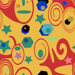 Vector-abstract, fantasy seamless pattern.