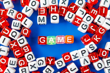 the word game is made of letters on the cubes