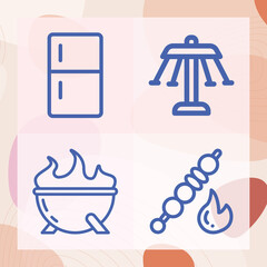 Simple set of maize related lineal icons