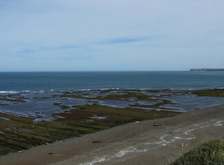 View of the coast of the Valdes Peninsula, Argentina 