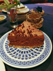 chocolate cake on a plate