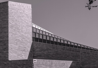 Hope United Methodist Church in Greenwood Village, Colorado. Black and White architectural detail.
