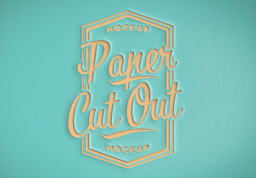 Paper Cutout Text Effect Mockup