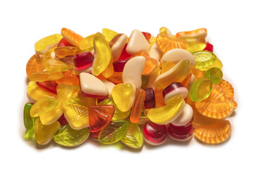 Assorted tasty gummy candies.