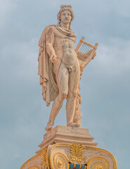 Apollo marble statue, the ancient god of music and poetry, Athens, Greece