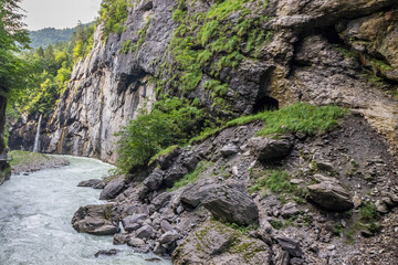 Aare Gorge in Berner Oberland in Switzerland