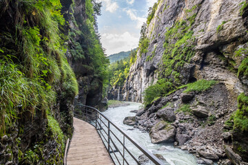 Fototapeta na wymiar Aare Gorge in Berner Oberland in Switzerland