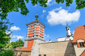 Turm des Roten Tores an der ehemaligen Augsburger Stadtbefestigung im Ulrichsviertel