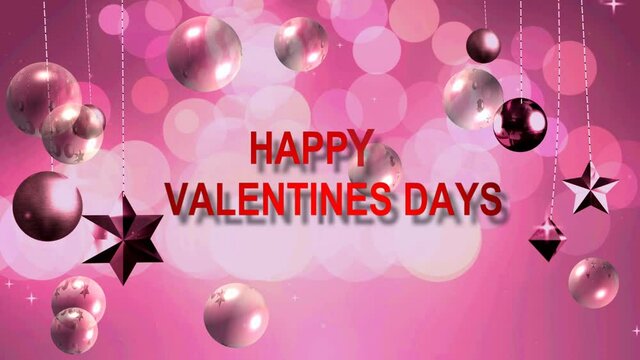 footage motion happy valentine days ,bubble effect isolated pink backgraound.