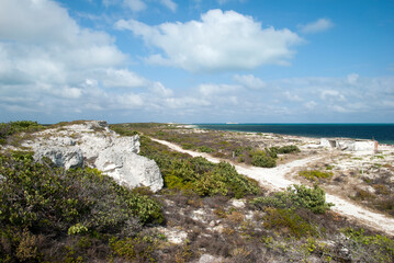 Grand Turk Island Landscape With House Ruins