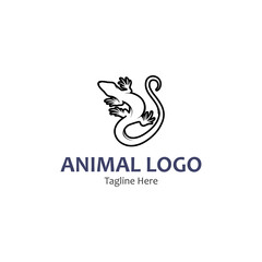 Fototapeta na wymiar animal vector lizard salamander gecko crocodile and reptiles design logo