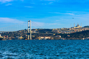 Fototapeta premium Bosphorus Bridge and Camlica Mosque