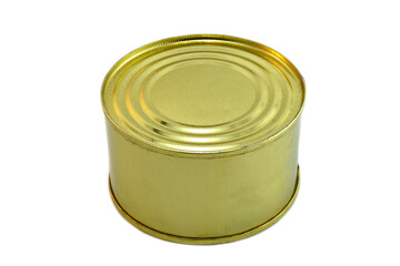 Tin can on a white background.