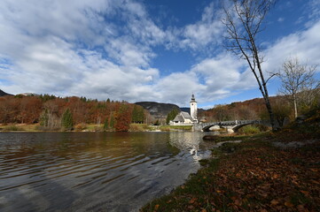 Lake Bohinj in autumn time, Slovenia