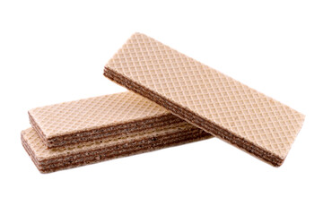 Classic waffles on a white background.