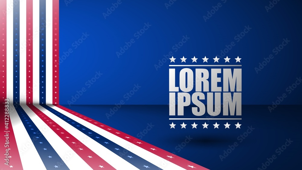 Poster eps10 background. 3d patriotic background with us flag colors. perfect for any use you want to make 