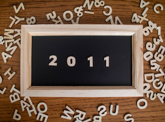 2011 on a chalkboard