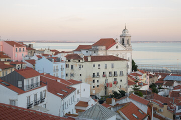 Fototapeta premium sunset over lisbon