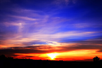 sunset in the mountains, , landscape Hollywood USA