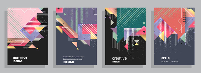 Modern abstract covers set, Modern colorful wave liquid flow poster. Cool gradient shapes composition, vector covers design.