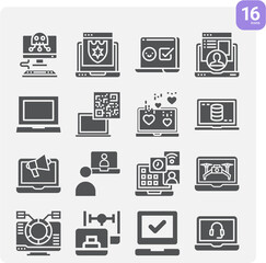 Simple set of th related filled icons.