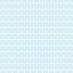 Vector geometric lines seamless pattern. Simple texture with stripes, horizontal snake lines, zigzag. Abstract geometry. Blue and white graphic background. Simple geo ornament. Elegant repeat design