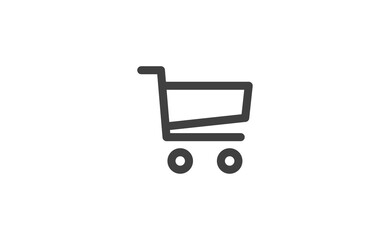 Shopping cart icon. Supermarket trolley, symbol of e-commerce. Online shopping.