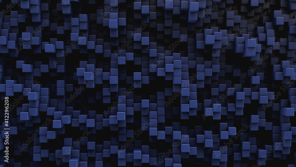 Wall mural lots of rectangular rods. tech abstract textured background.