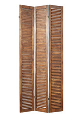 Folding wooden sash or partition for interior