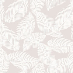 seamless  abstract floral   background with grey and white  leaves