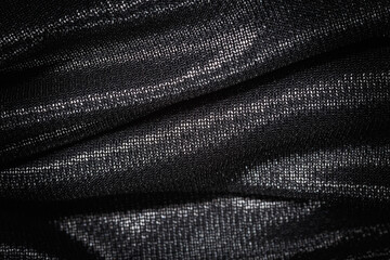 Smooth elegant black silk or satin luxury cloth.