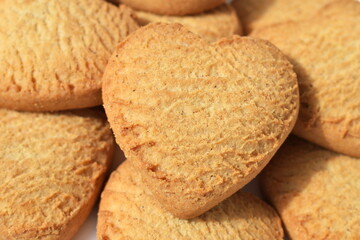 A heart shaped cinnamon cookie 
