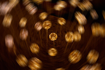 Abstract background of light with spin blur effect