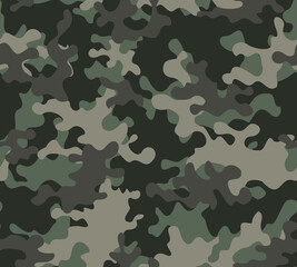 Fototapeta premium Military camo texture, modern background. Forest hunting print.