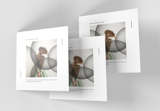 Social Media Post Layout with Abstract Overlay Shapes
