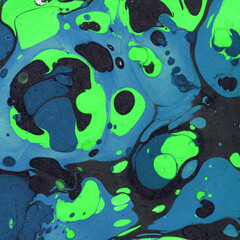 Colorful marble ink texture on watercolor paper background. Marble stone image. Bath bomb effect....