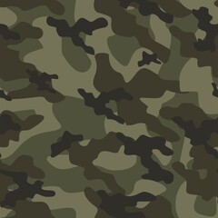 military camouflage vector seamless pattern