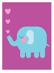 blue baby elephant