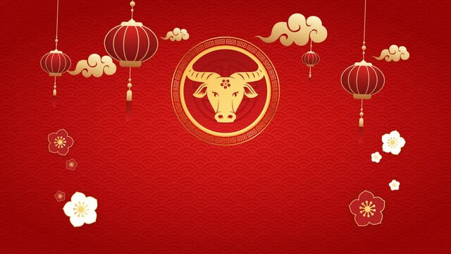 Animation of Chinese New Year - year of ox - ox zodiac - lunar new year