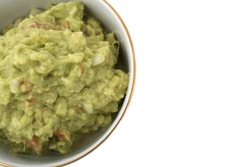 guacamole as snack mexican food with avocado