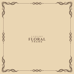 Decorative floral frame background design
