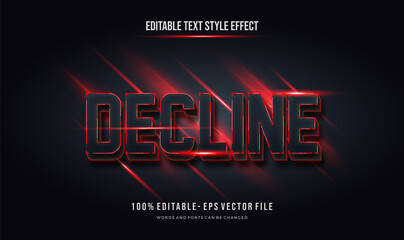 futuristic black red color. editable text style effect