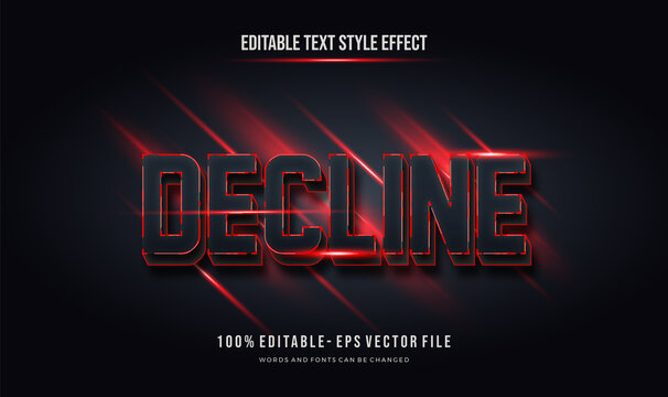 futuristic black red color. editable text style effect