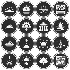 16 pack of provincial capital  filled web icons set