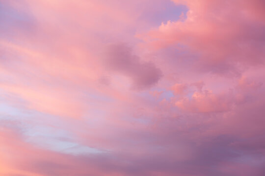 Pink and purple clouds at dawn, Utah
