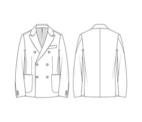 Double Breasted Blazer - 6-Buttons